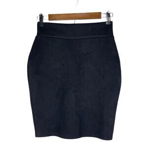 Charlotte Russe Womens Small Pencil Skirt Stretch Black Cosplay Girlboss Career